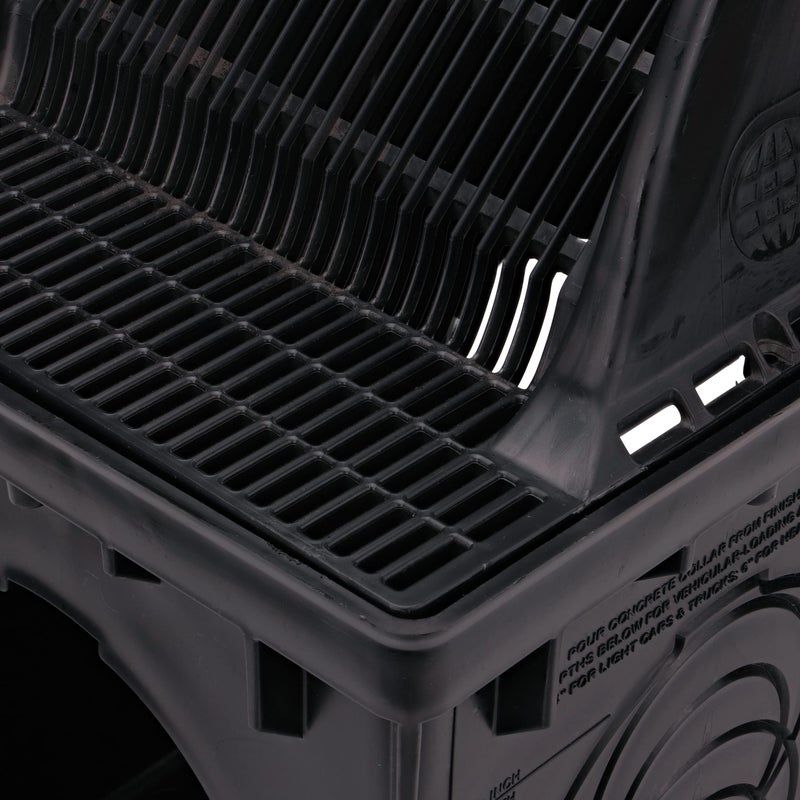 NDS 1200DSG Square Catch Basin Drain Downspout Grate, Fits 12-Inch Square Catch Basin Drain, Riser, or Low-Profile Adapter, 12-Inch, Plastic, Black - Image 3